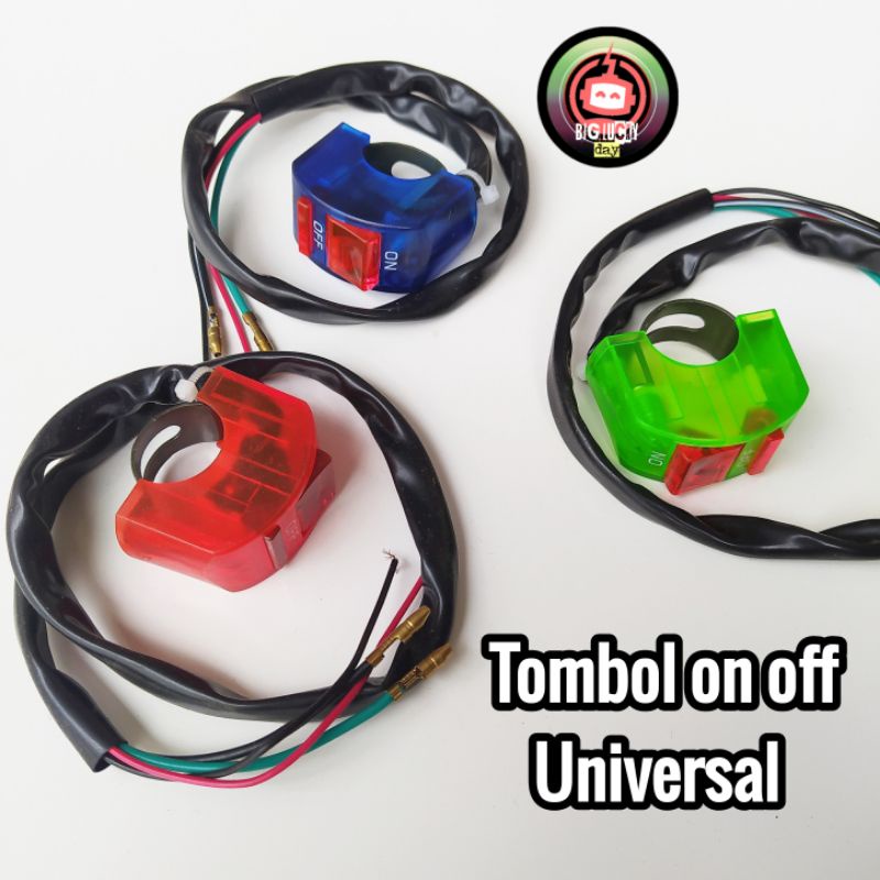 Jual Tombol On Off Saklar Switch Power Lampu Warna Warni Transparan