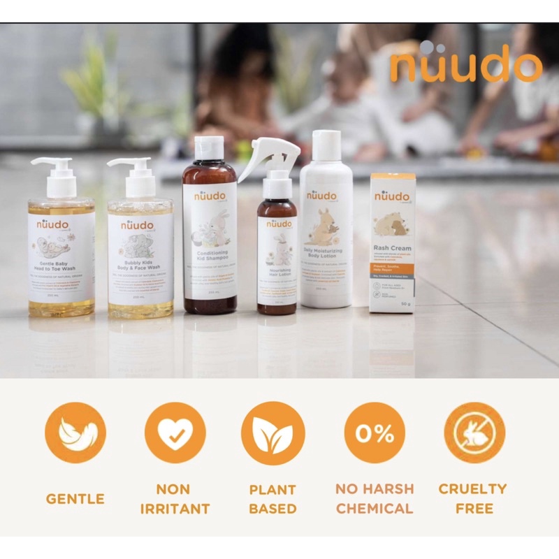 Jual NUUDO by Pureco Gentle Baby Head to Toe Wash / Bubbly Kids Body ...