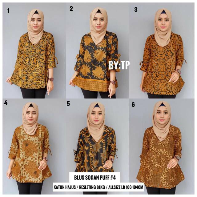 Jual Model Baju Batik Atasan Wanita Kerja Kantoran Trend 2020 | Shopee ...