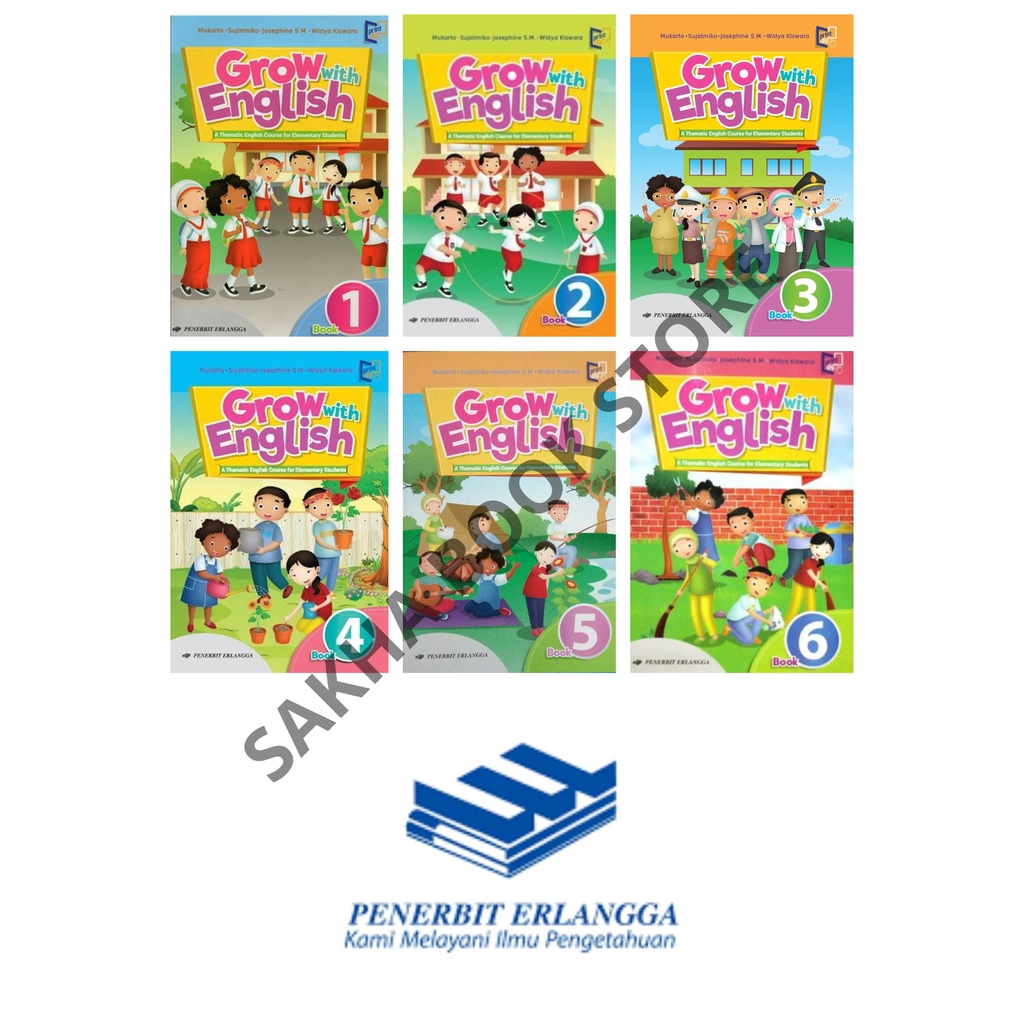 Jual BUKU BAHASA INGGRIS GROW WITH ENGLISH SD 1 2 3 4 5 6 ERLANGGA ...