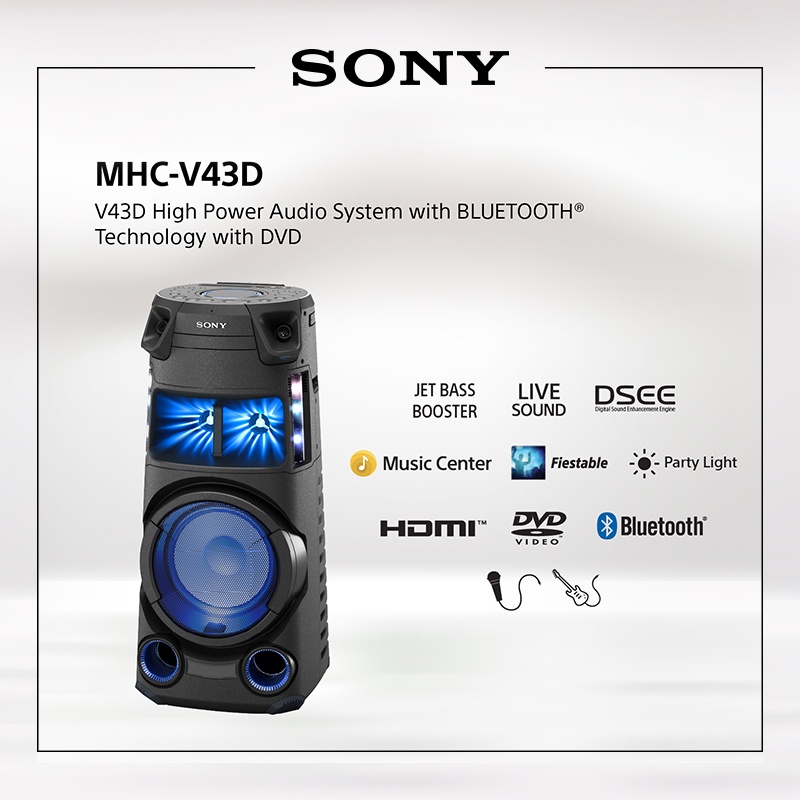 Jual SONY MHC-V43D High Power Audio System With BLUETOOTH / MHC V43D ...