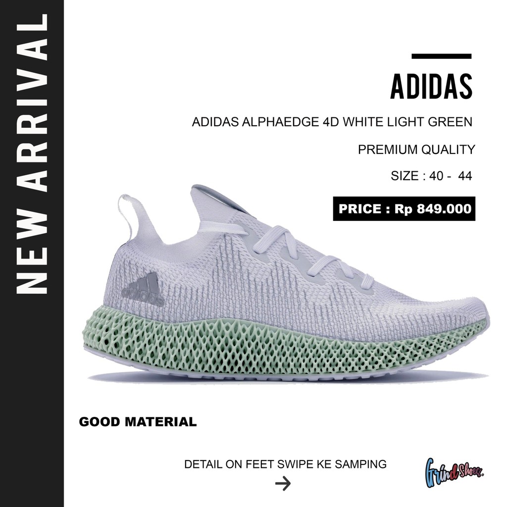 Adidas Alphaedge 4D Shoes White Green Premium Quality