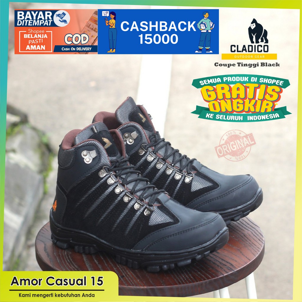 Jual Sepatu Safety Pria Ujung Besi Original Cladico Coupe High Sefty Boot Outdoor Lapangan Safty