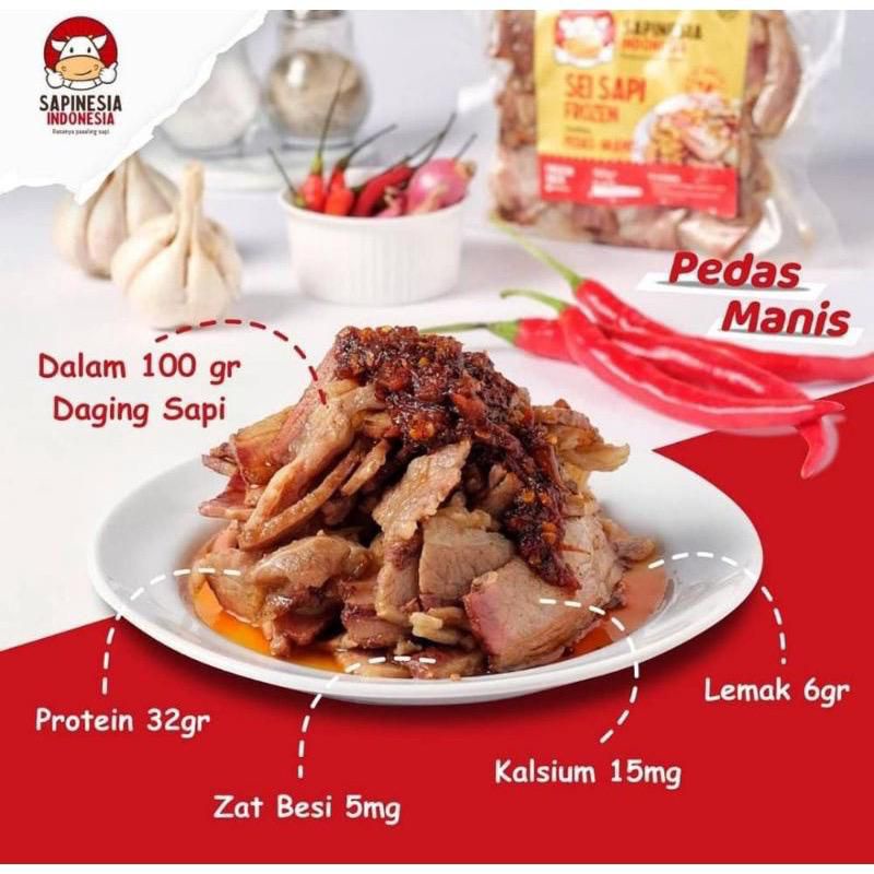 Jual 130gr Sei Sapi Sapinesia Daging Asap Frozen | Shopee Indonesia