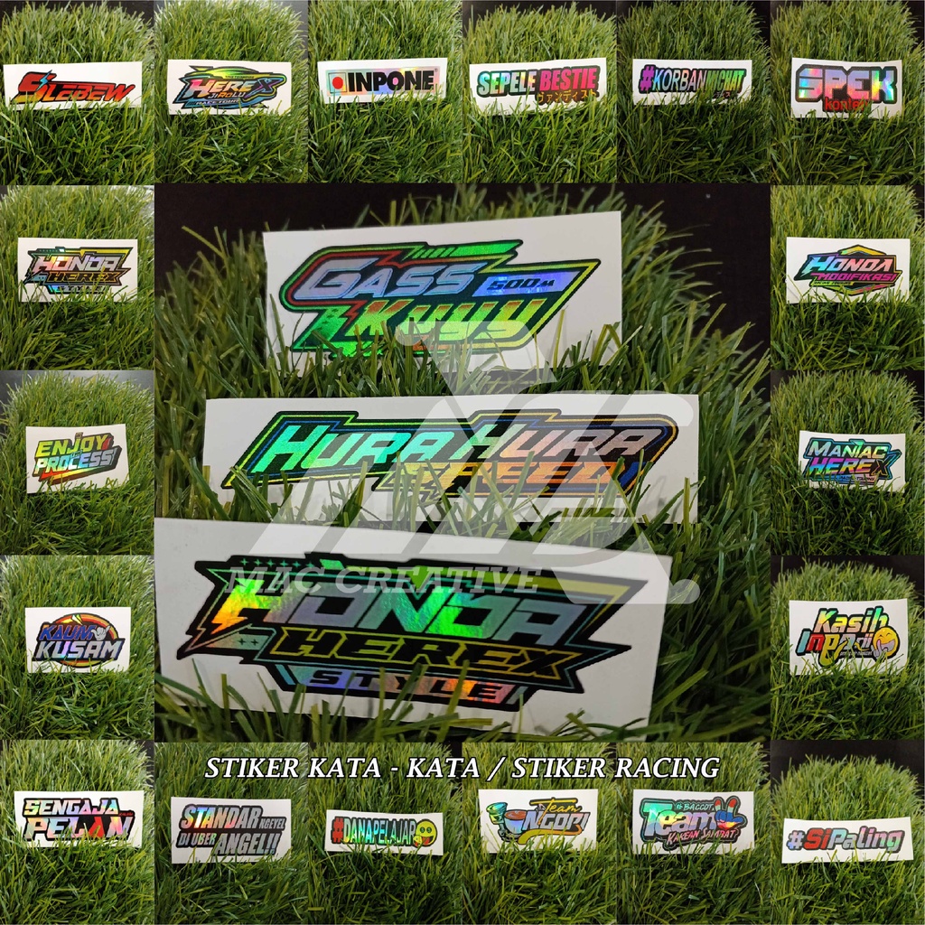Jual stiker kata-kata / stiker viral / stiker bengkel terbaru / stiker ...