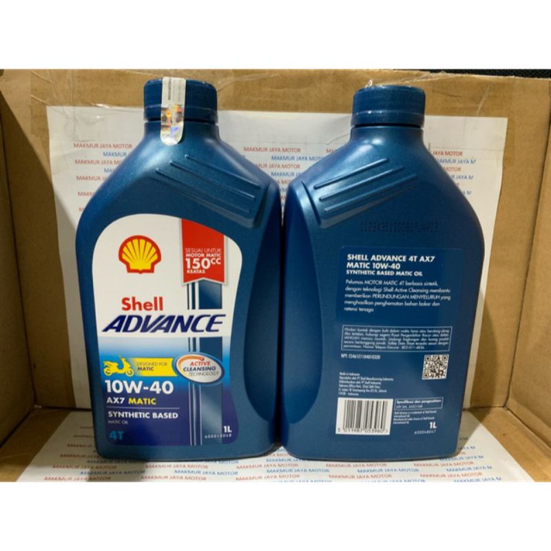 Jual shell advance AX7 scooter matic sae 10/40 1 liter ( dijamin asli ...