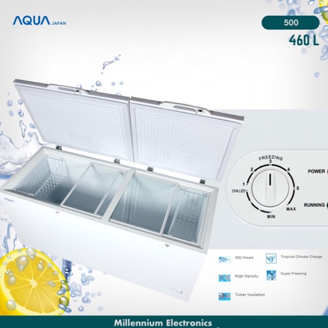 Jual Aqua Aqf W Chest Freezer Box L Lemari Pembeku Liter Shopee Indonesia