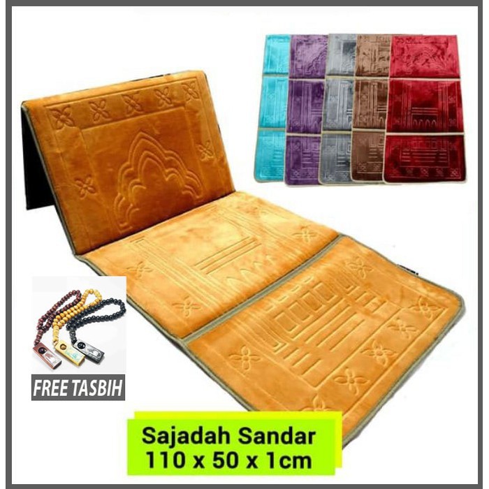 FREE TASBIH UNIK sajadah sender / sajadah tebal / sajadah bagus