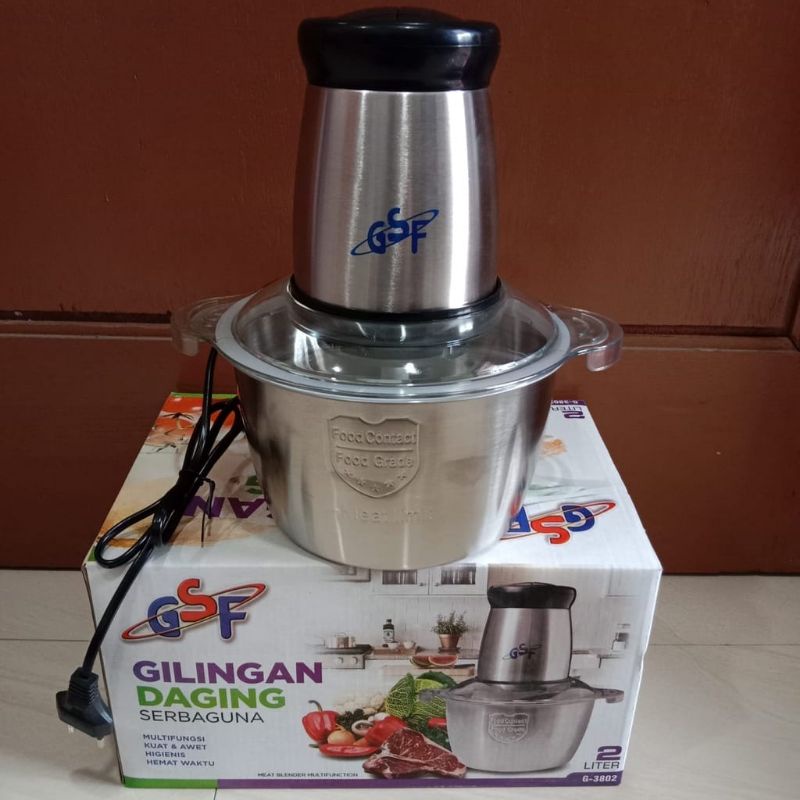 Jual Food Chopper - Meat Chopper Bahan Baja Tahan Karat 2 Liter GSF G ...
