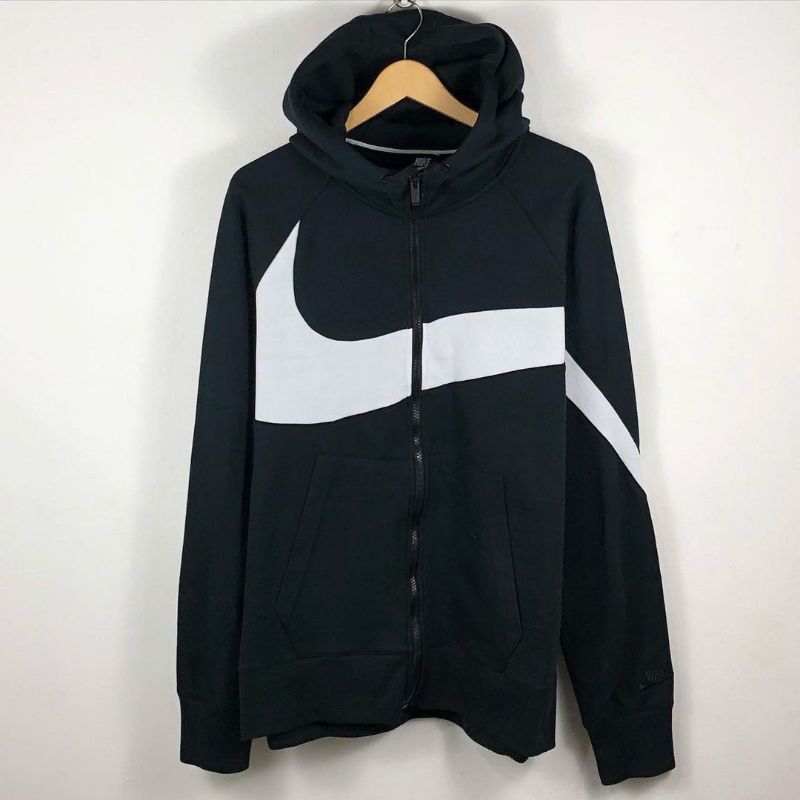 Nike big swoosh zip hoodie sale