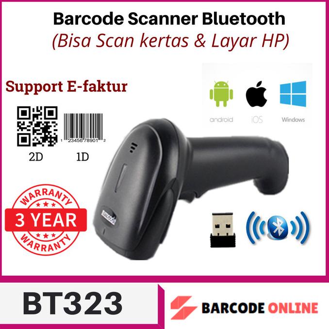 Jual BARCODE SCANNER EFAKTUR 2D/1D All ID BT323 (QR CODEEFAKTUR