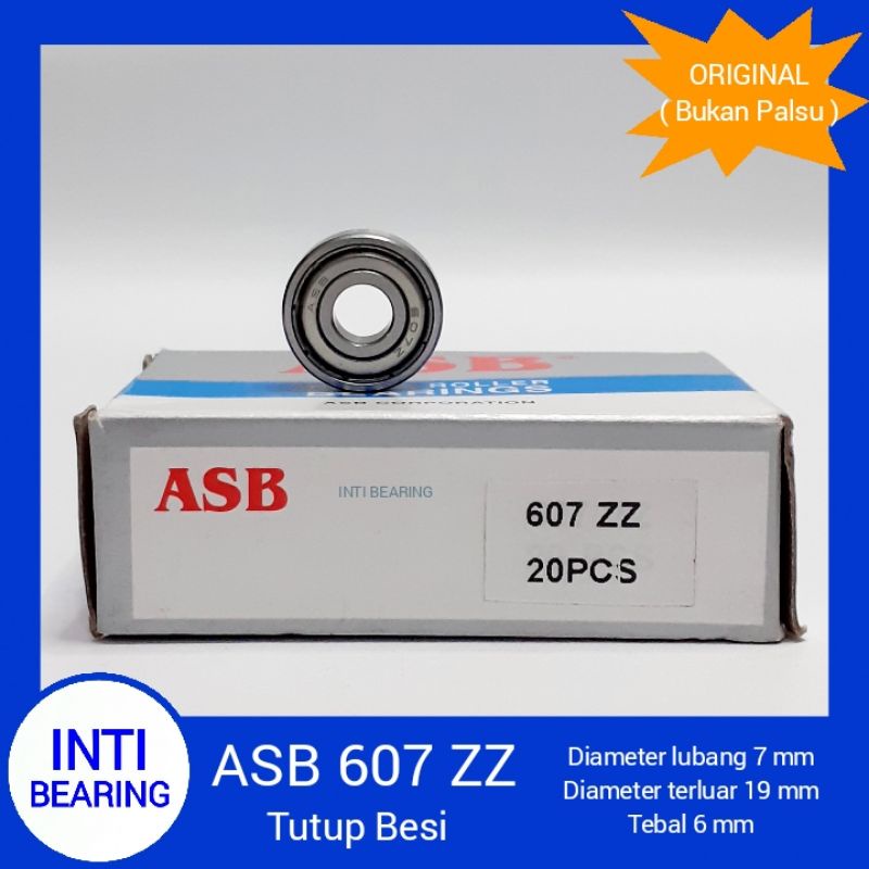 Jual MINIATUR BALL BEARING 607 ZZ ASB ASLI ORIGINAL LAHER BANTALAN ...