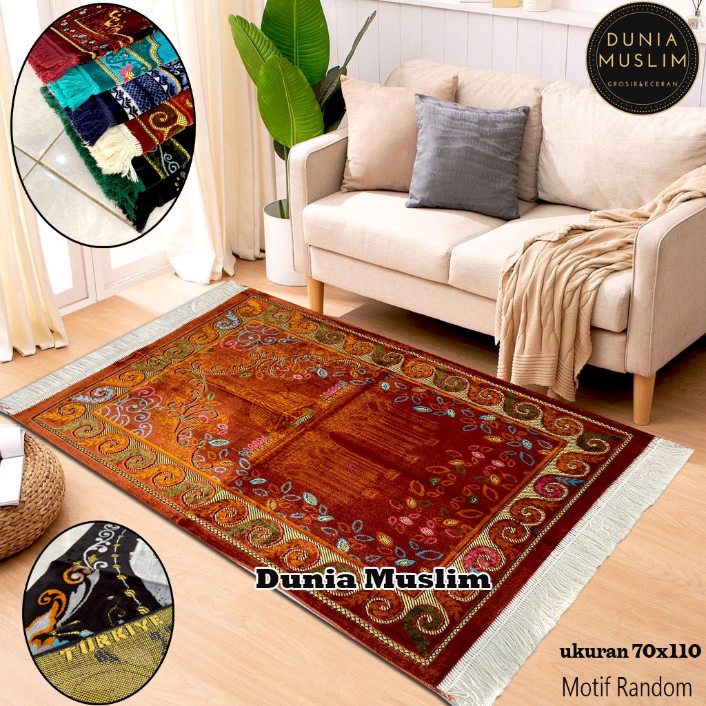Sajadah Turki Bulu Premium Sajadah Besar Ukuran 70x110cm by dunia muslim