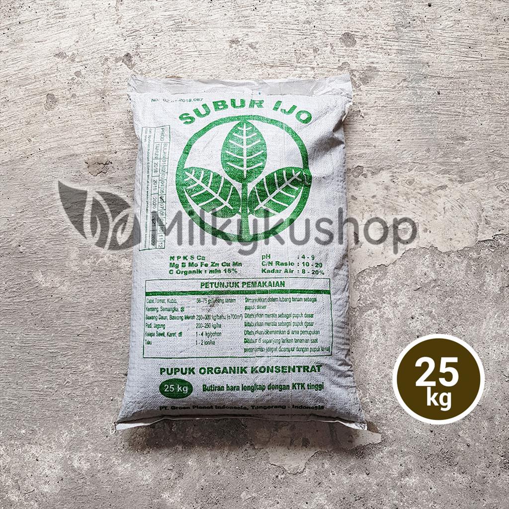 PUPUK ORGANIK SUBUR IJO BUTIR 25 KG KEMASAN PABRIK VIA CARGO