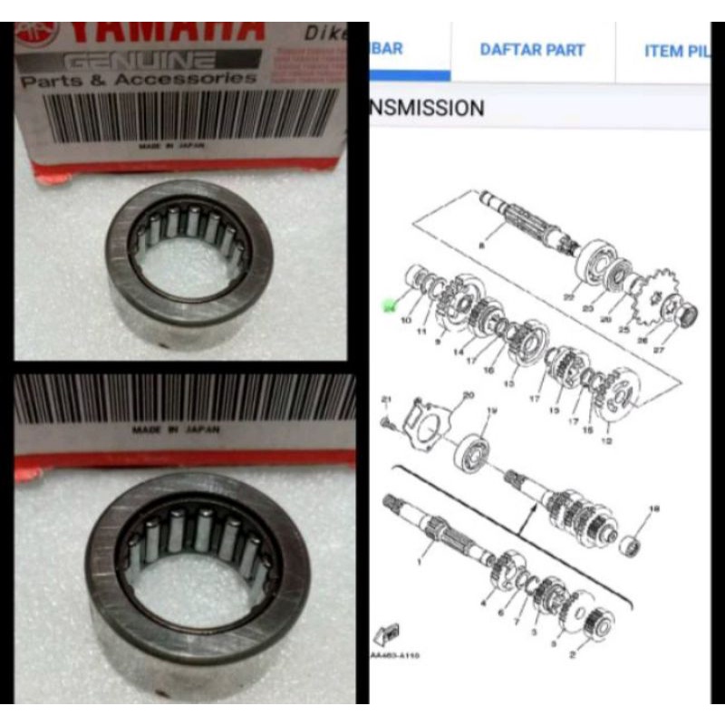 Jual bearing roces laker bearing bambu as gear as ger gi depan kanan ...