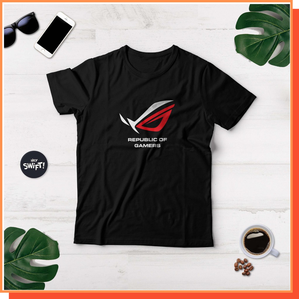 Jual Kaos T Shirt Rog Asus Logo Republik Of Gamers Cotton Combed S