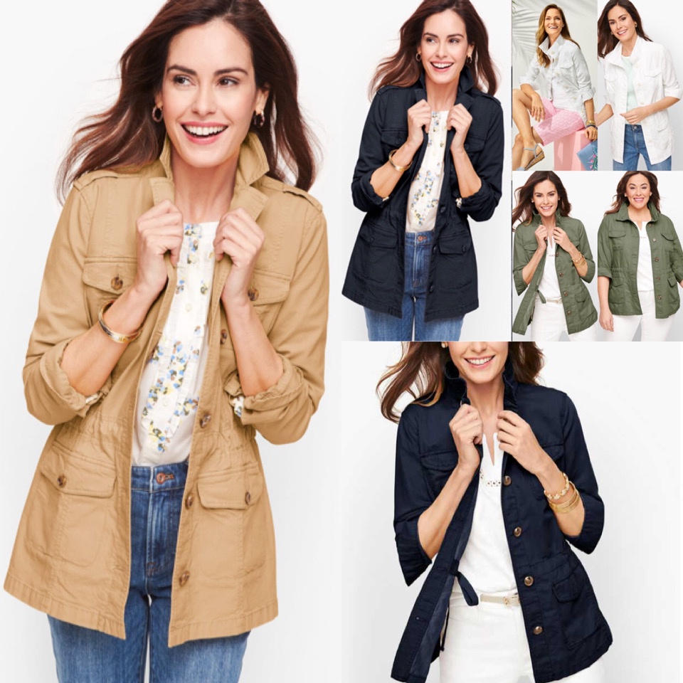 Talbots cotton hot sale casual jacket