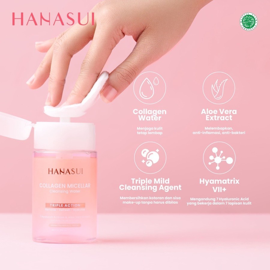 Jual HANASUI Collagen Micellar Cleansing Water Makeup Remover Shopee Indonesia