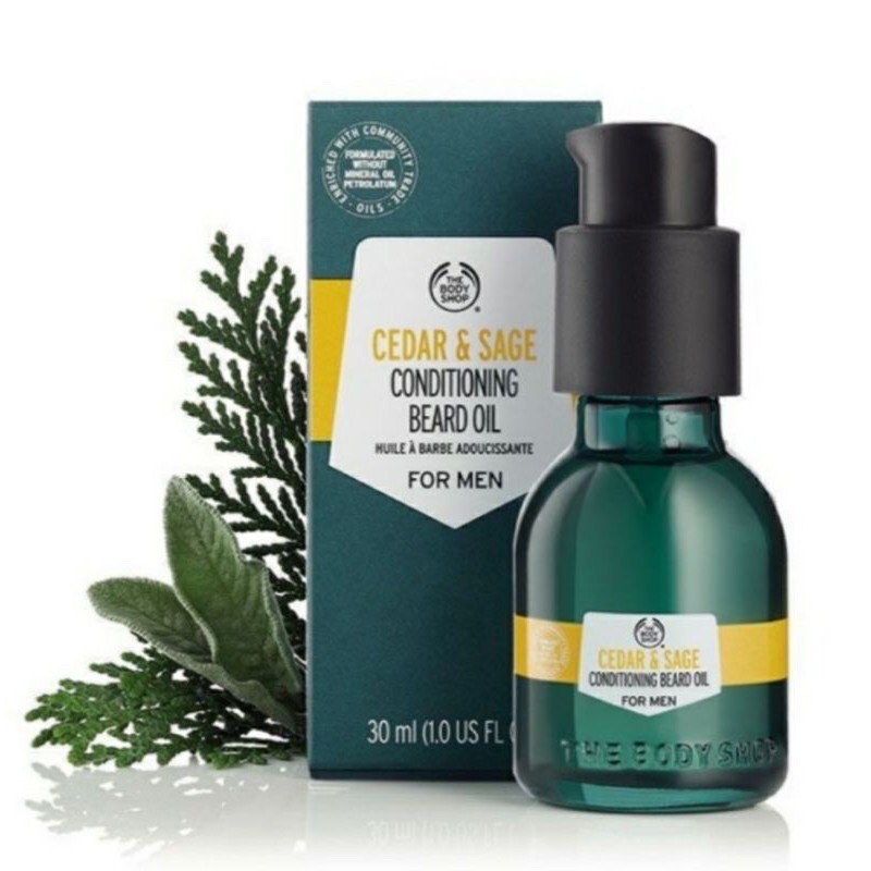 Jual The Body Shop CEDAR & SAGE Conditioning Beard Oil 30ml Shopee