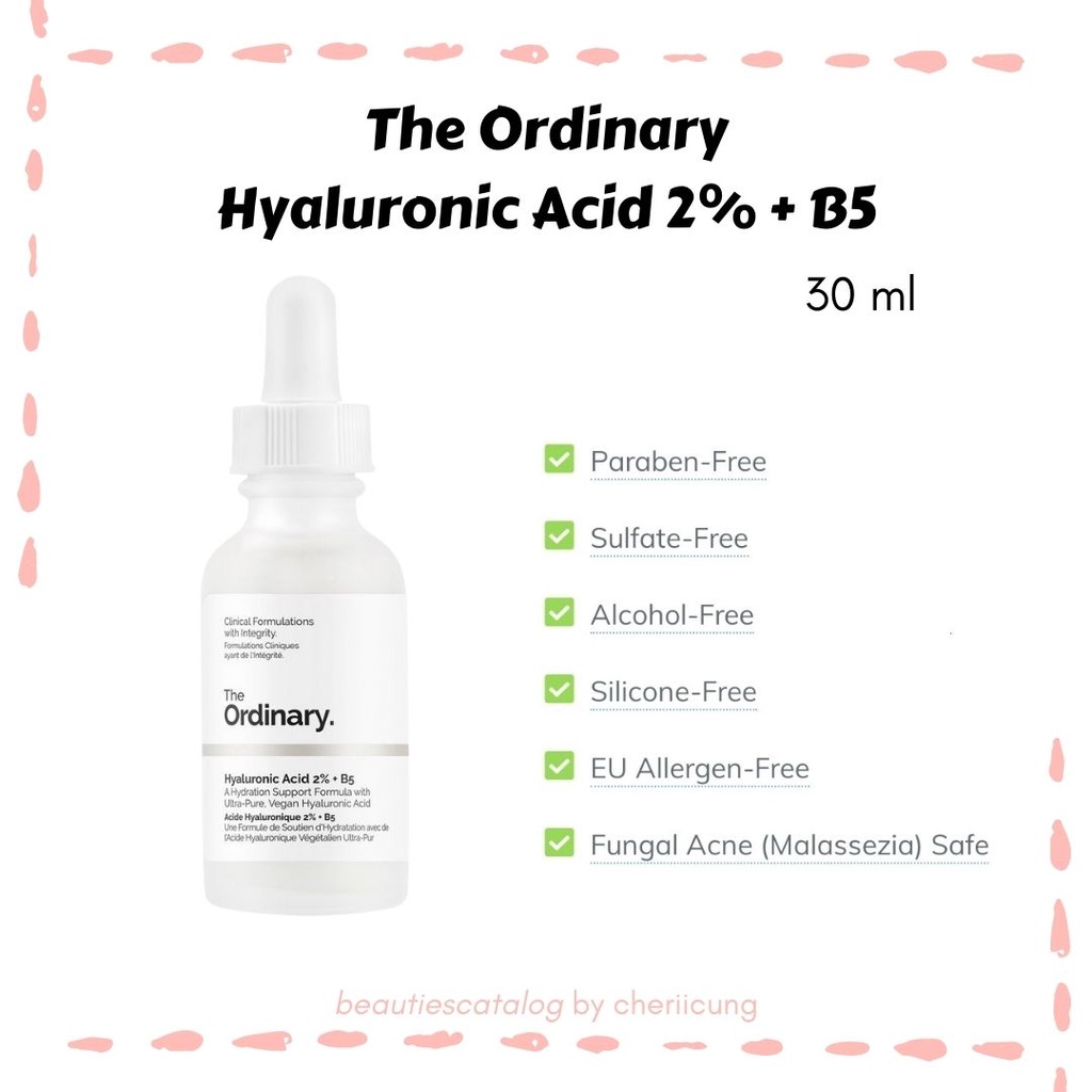 Jual THE ORDINARY Hyaluronic Acid 2% + B5 / The Ordinary Hyaluronic ...