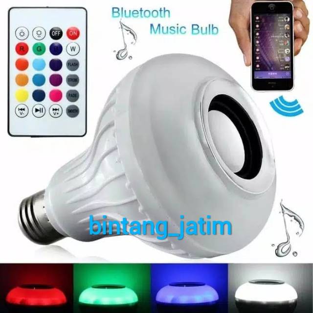 Jual Bohlam Speaker Musik Bluetooth 2 in 1 Lampu Speaker LED Shopee
