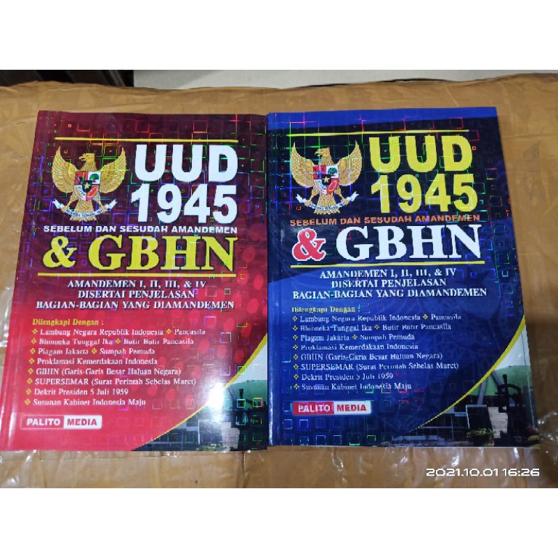 Jual BUKU UUD 1945 DAN GBHN UKURAN KECIL | Shopee Indonesia