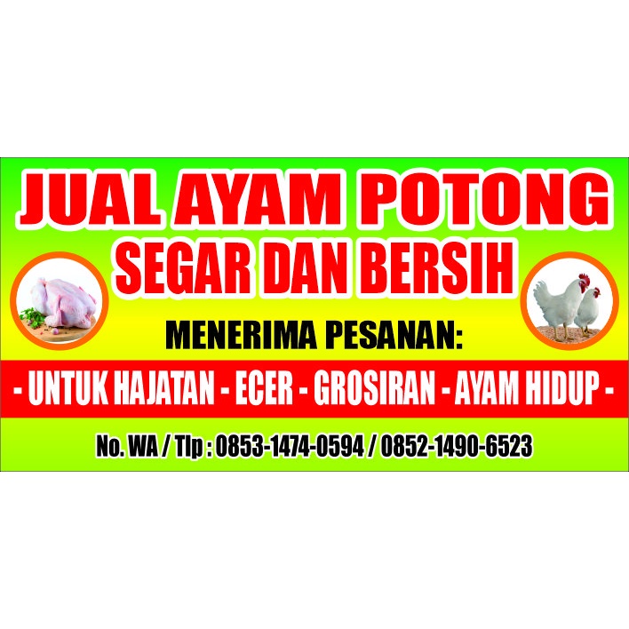 Jual Spanduk Banner Jual Ayam Potong Segar Shopee Indonesia 6165