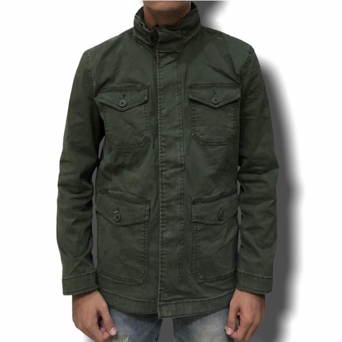 Jual George Field Jacket With Hidden Hooded olive Shopee Indonesia