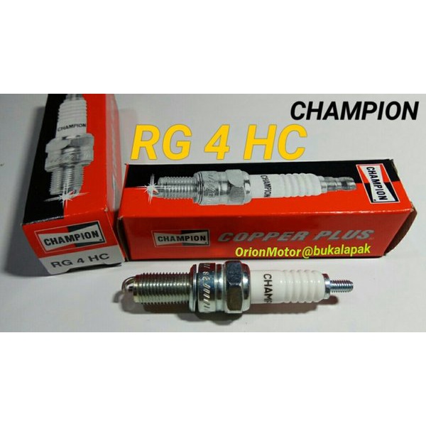 Jual BUSI CHAMPION RG4HC PANJANG Busi Kharisma busi Grand busi Supra X ...
