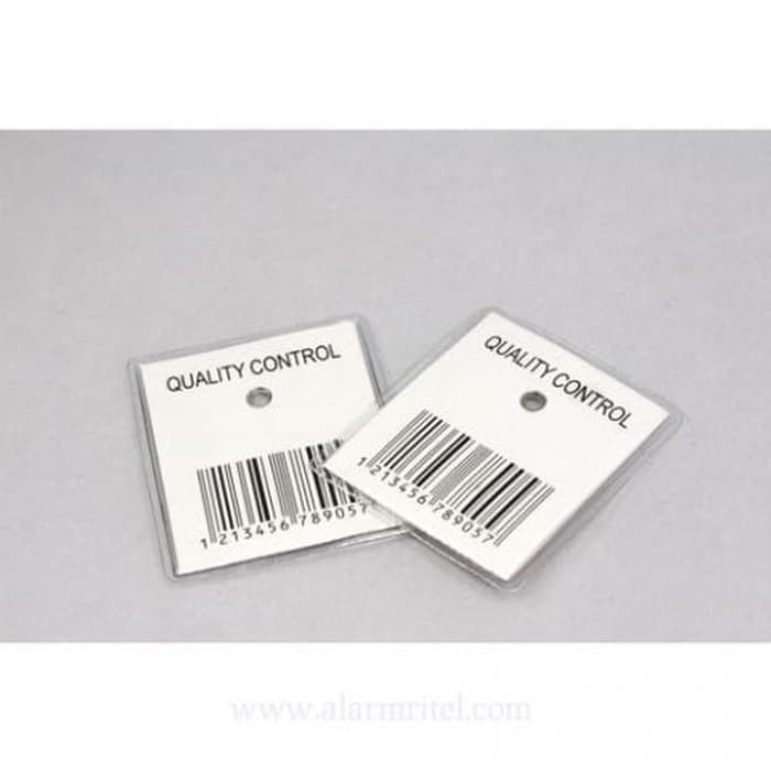 Jual 100 pcs SOFT TAG label EAS sensor ALARM 8.2 MHZ ukuran 4 X 4 cm ...