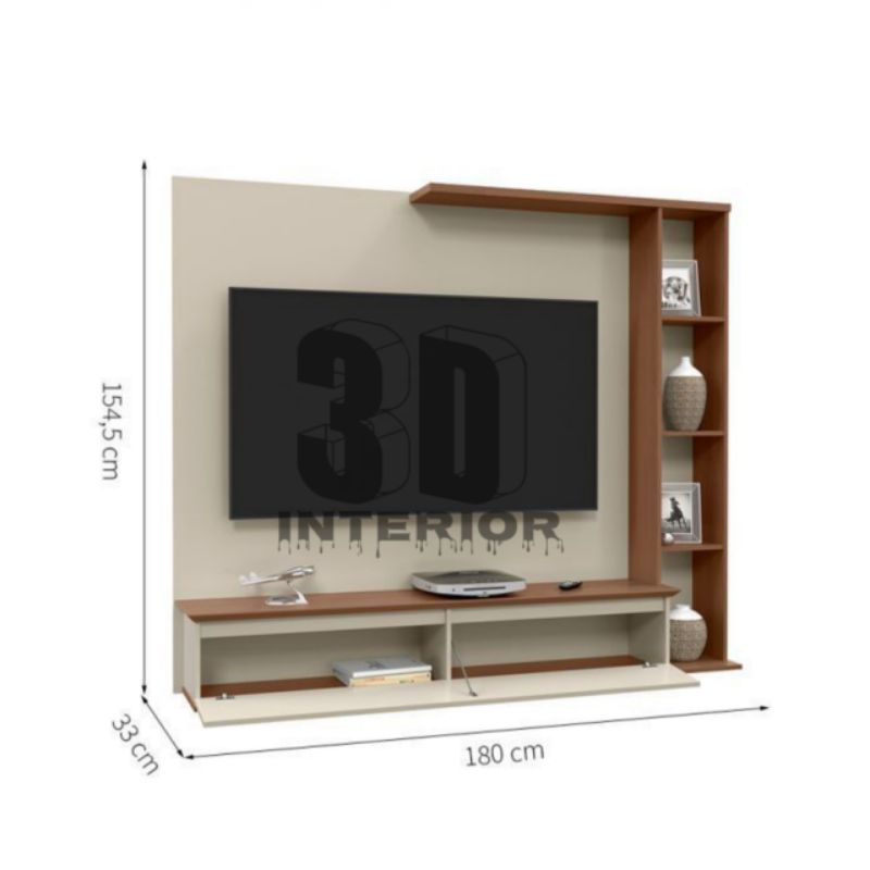 Jual Rak TV | Backdrop TV Minimalis HPL Dengan 1 Pintu Pakai Hidrolik ...