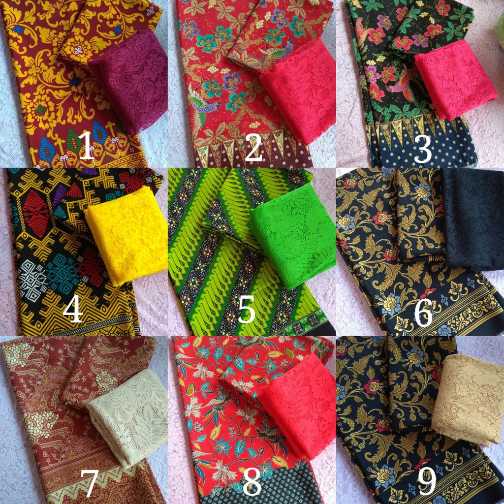 Jual [BAYAR DITEMPAT COD] Kain Batik Lembaran Setelan COUPLE Kain Satin ...