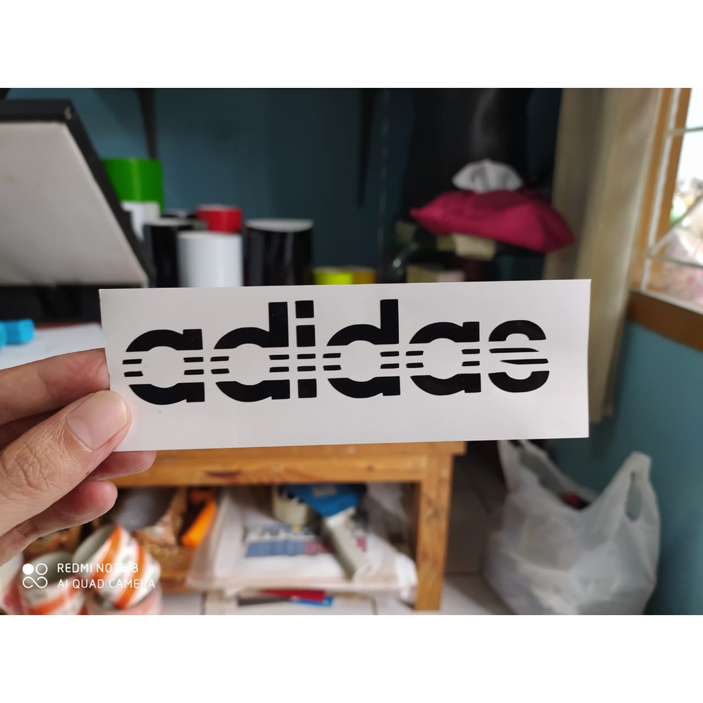 Jual Stiker Adidas Sticker Cutting Bahan Oracal Custom Logo