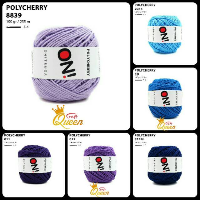 Jual Benang rajut ONITSUGA POLYCHERRY | Shopee Indonesia