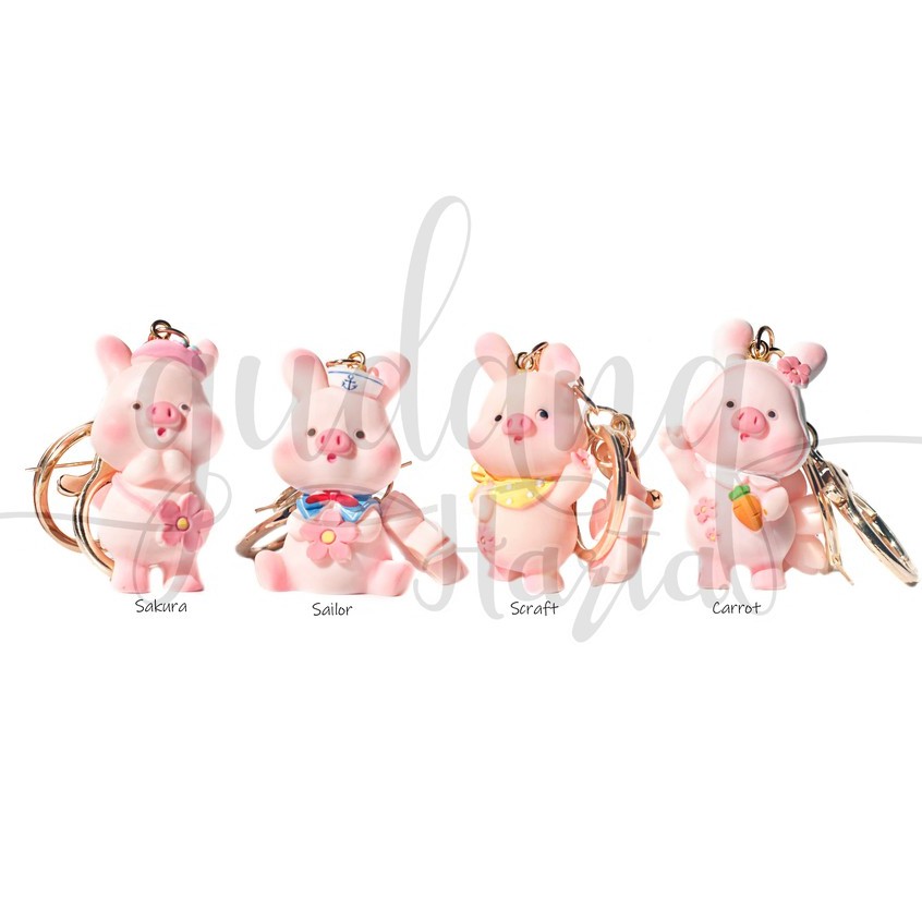 Jual Gantungan Kunci Pink Sakura Pig Keychain Babi Bunga Pink GH 302300 ...