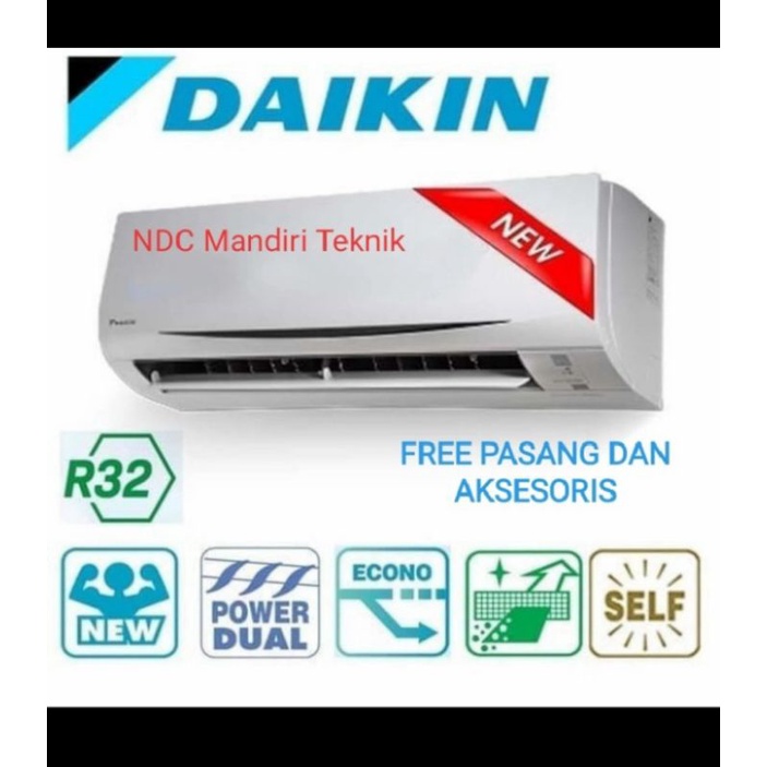 Jual DAIKIN RC/FTC15-NV14 AC Split 1/2 PK Standard Thailand R32 Harga ...