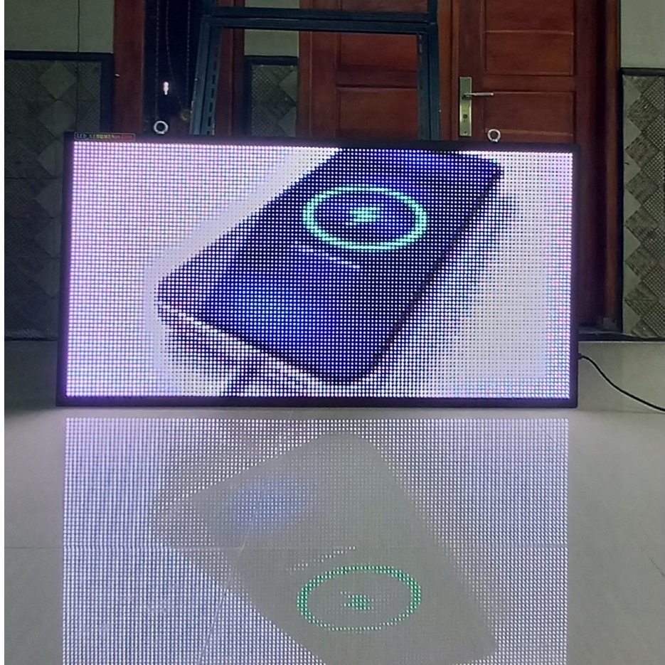 Jual Running text mini videotron 133x 70cm outdoor full color RGB ...