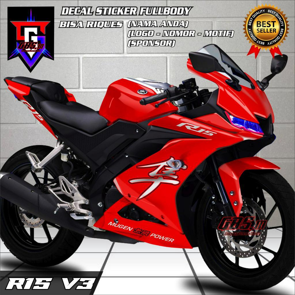 Jual Decal Yamaha R15 V3 - Stiker Full Blok R15 V3 Stiker Fullbody ...