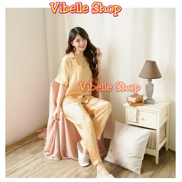 SATINCP Satin Silky Velvet Premium Vibelle Shop Grosir Baju Tidur CP Piyama Fashion Wanita