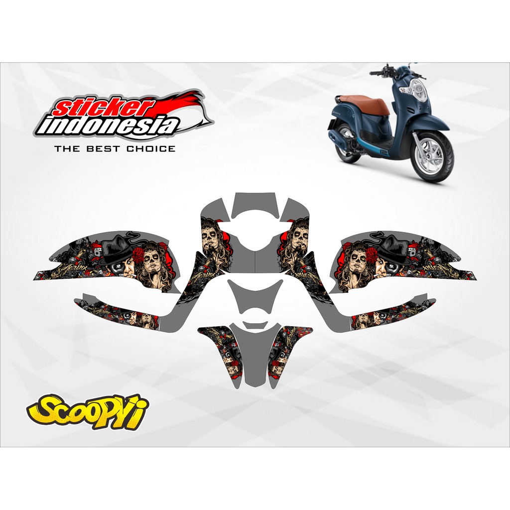 Jual Decal scoopy full body New Fi 2017 2018 2019 2020 striping VARIASI ...