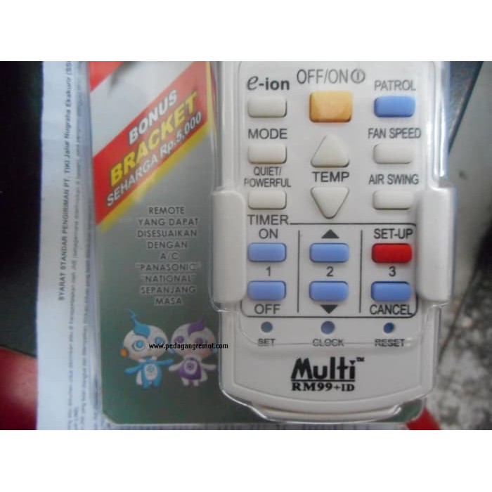 Jual Remot/Remote Ac Joker Multi/Universal Panasonic Dan National