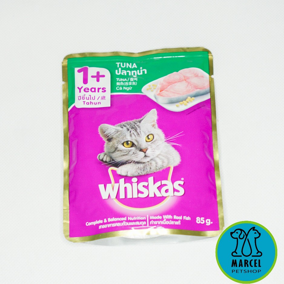 Jual WHISKAS Makanan Kucing Basah Pouch rasa Tuna 85g Shopee Indonesia