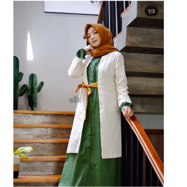 Jual Choco series gamis ( army ), by gee | Shopee Indonesia