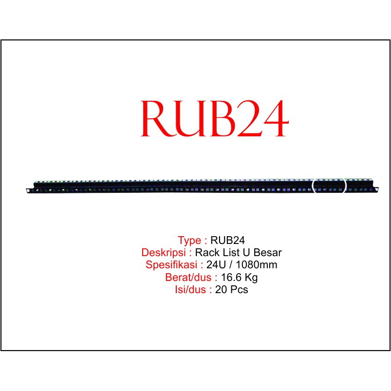 Jual Rack List U Besar Ukuran 24U (108cm) | Shopee Indonesia