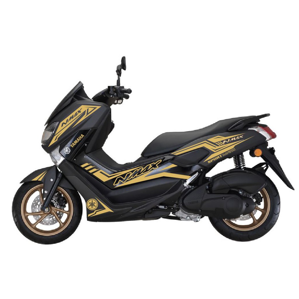 Jual Striping Cutting Stiker Nmax Hitam GOld 055 | Shopee Indonesia