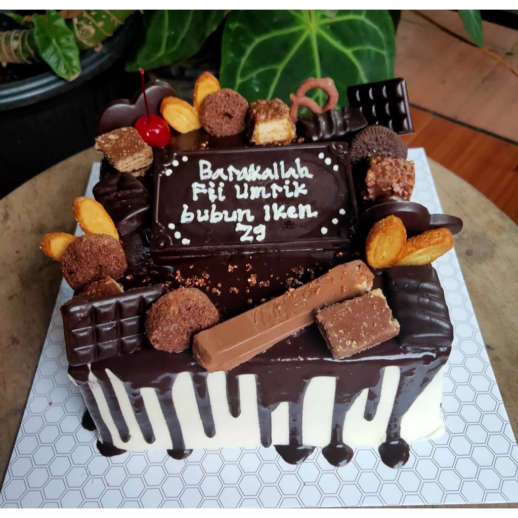 Jual Kue ulang tahun coklat free pisau+lilin uk 20cm | Birthday cake