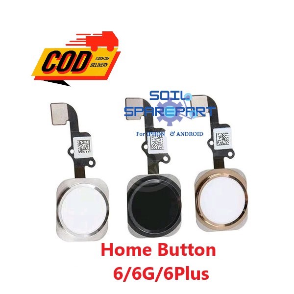 Jual FLEXIBEL HOME BUTTON IPHON 6G 6 PLUS BLACK GOLD SILVER FLEKSIBLE ...