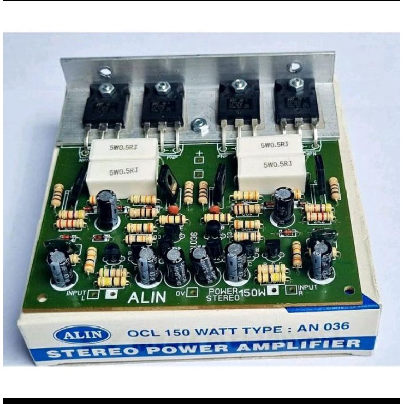 Jual KIT POWER AMPLIFIER OCL 150 WATT STEREO ALIN 036 SUDAH PLUS TR