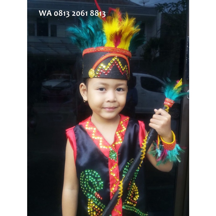 Jual ANAK-NASIONAL-ADAT-PAKAIAN- DAYAK TK WANITA LENGKAP | BAJU ADAT ...