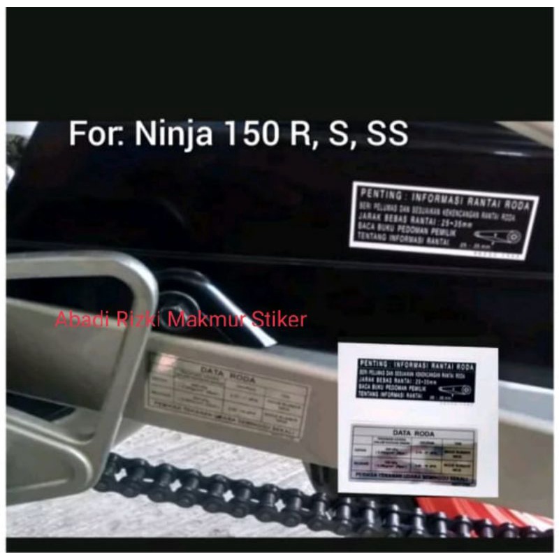Jual Striping Lis stiker label perhatian rangka rantai Rante sepasang ...